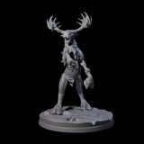 Thundering Moose Guardian B Miniature for Dungeons and Dragons, Pathfinder or other TTRPGs