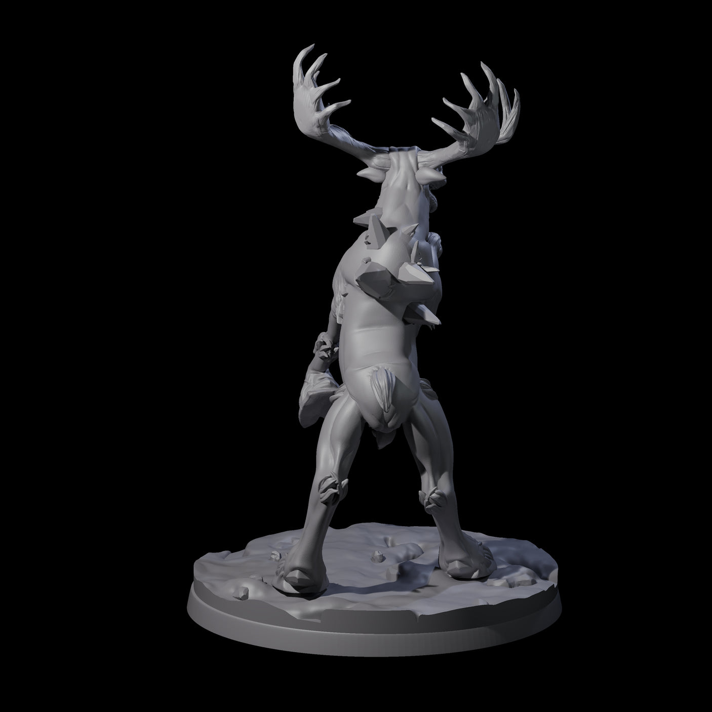 Thundering Moose Guardian B Miniature for Dungeons and Dragons, Pathfinder or other TTRPGs