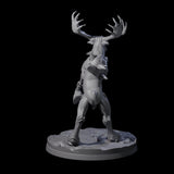 Thundering Moose Guardian B Miniature for Dungeons and Dragons, Pathfinder or other TTRPGs