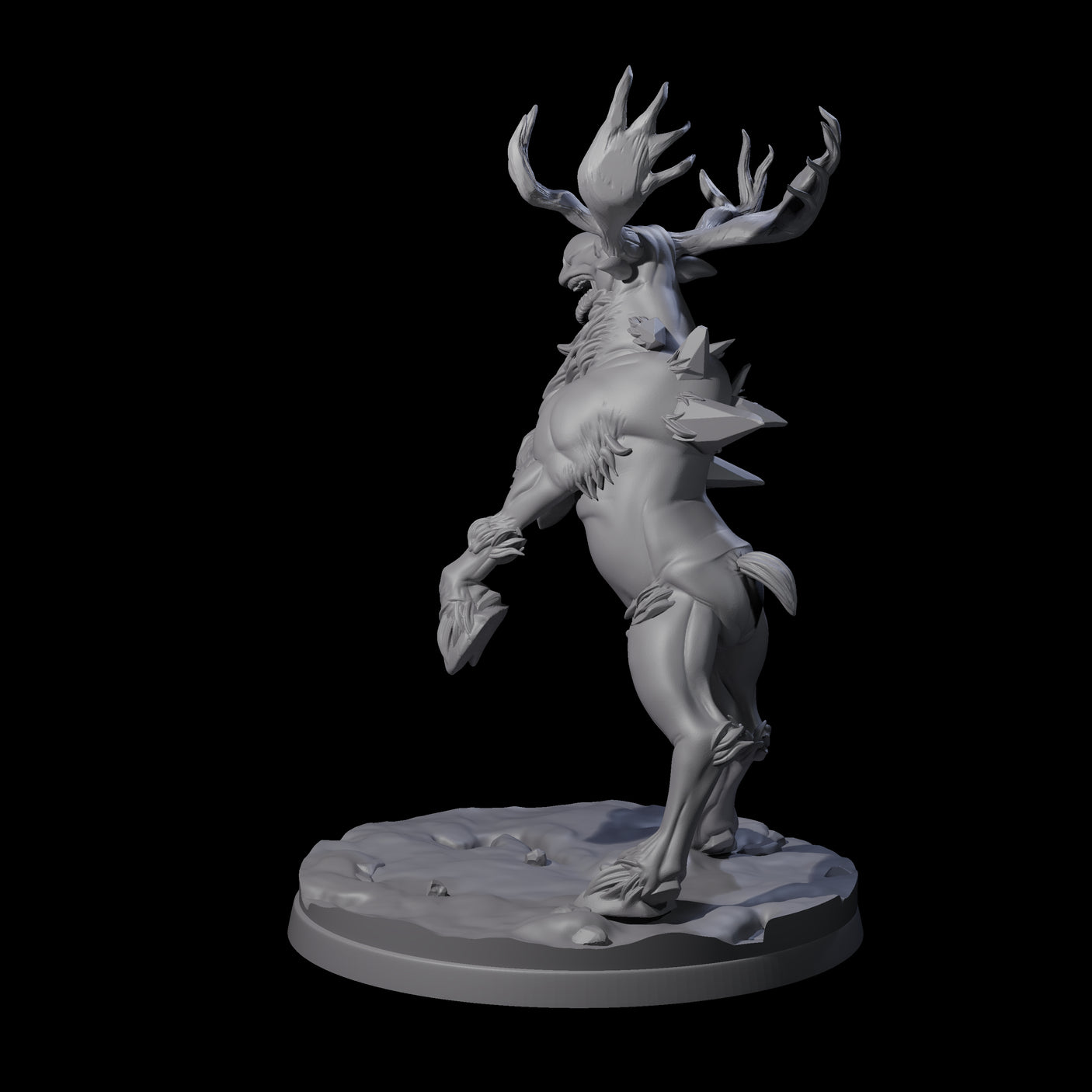 Thundering Moose Guardian B Miniature for Dungeons and Dragons, Pathfinder or other TTRPGs
