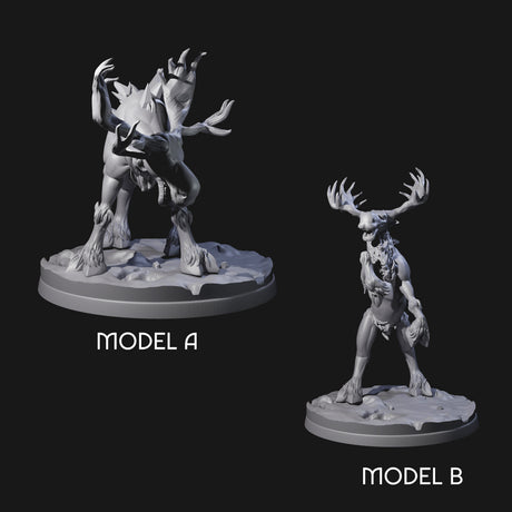 Thundering Moose Guardians Miniature for Dungeons and Dragons, Pathfinder or other TTRPGs