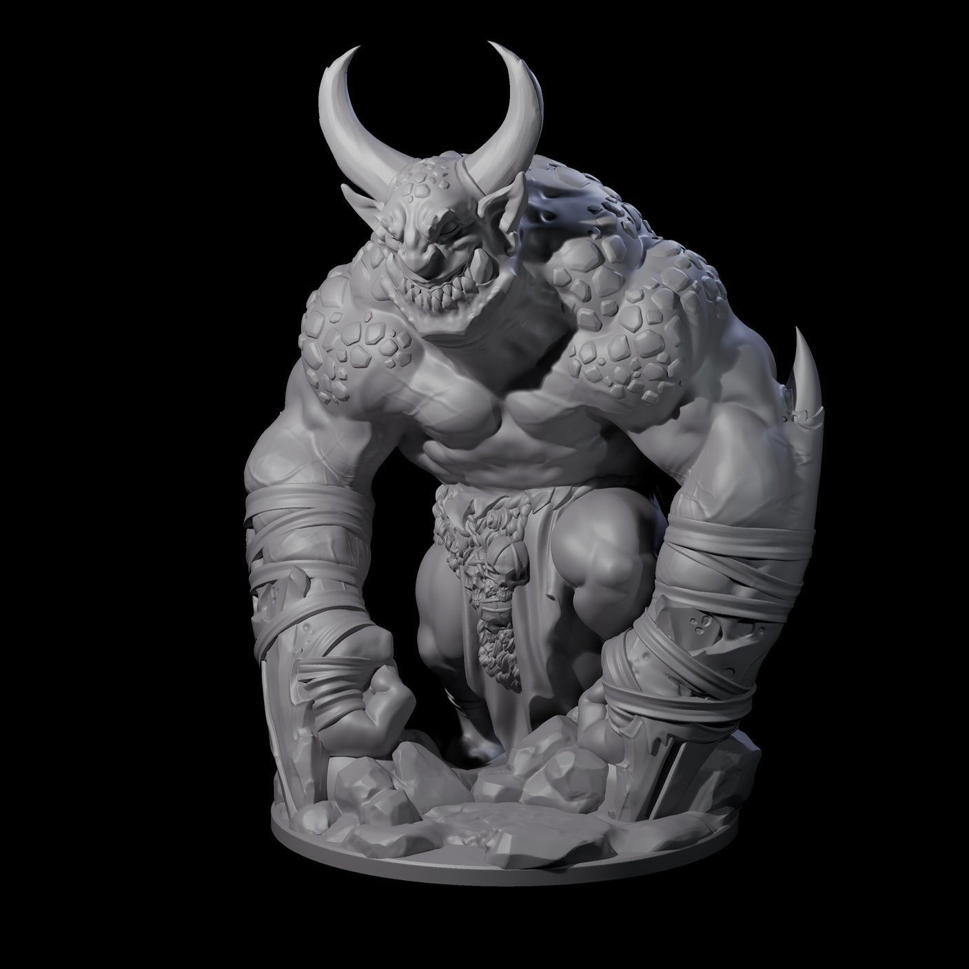 Thunderous Demon Lord Miniature for Dungeons and Dragons, Pathfinder or other TTRPGs
