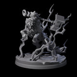 Thunderous Nordic Wolf Miniature for Dungeons and Dragons, Pathfinder or other TTRPGs