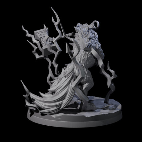 Thunderous Nordic Wolf Miniature for Dungeons and Dragons, Pathfinder or other TTRPGs