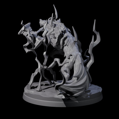 Thunderous Nordic Wolf Miniature for Dungeons and Dragons, Pathfinder or other TTRPGs