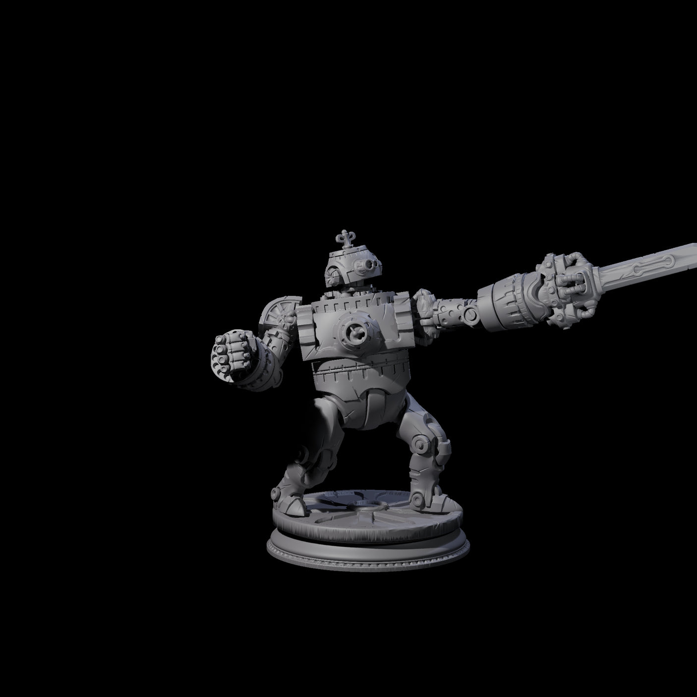 Ticking Clockwork Soldier A Miniature for Dungeons and Dragons, Pathfinder or other TTRPGs