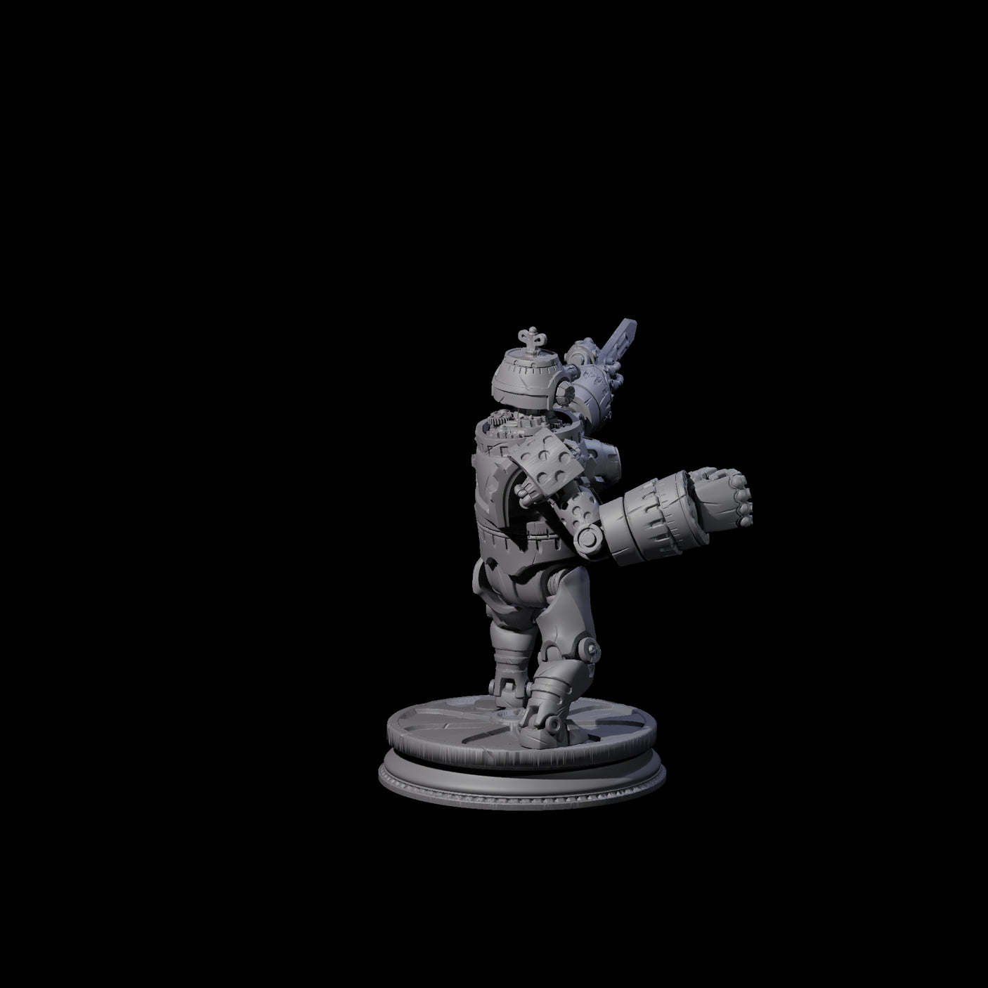 Ticking Clockwork Soldier A Miniature for Dungeons and Dragons, Pathfinder or other TTRPGs