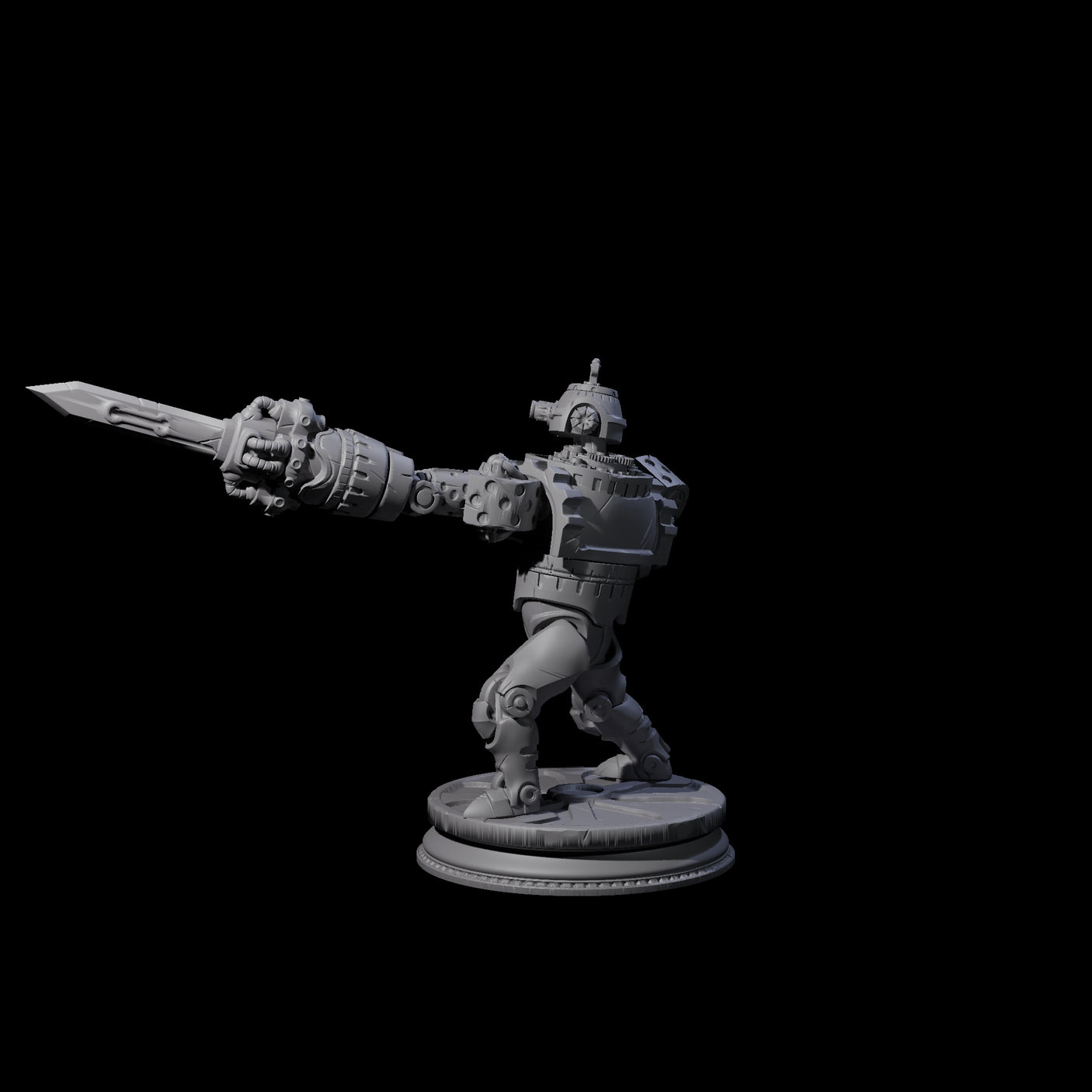 Ticking Clockwork Soldier A Miniature for Dungeons and Dragons, Pathfinder or other TTRPGs