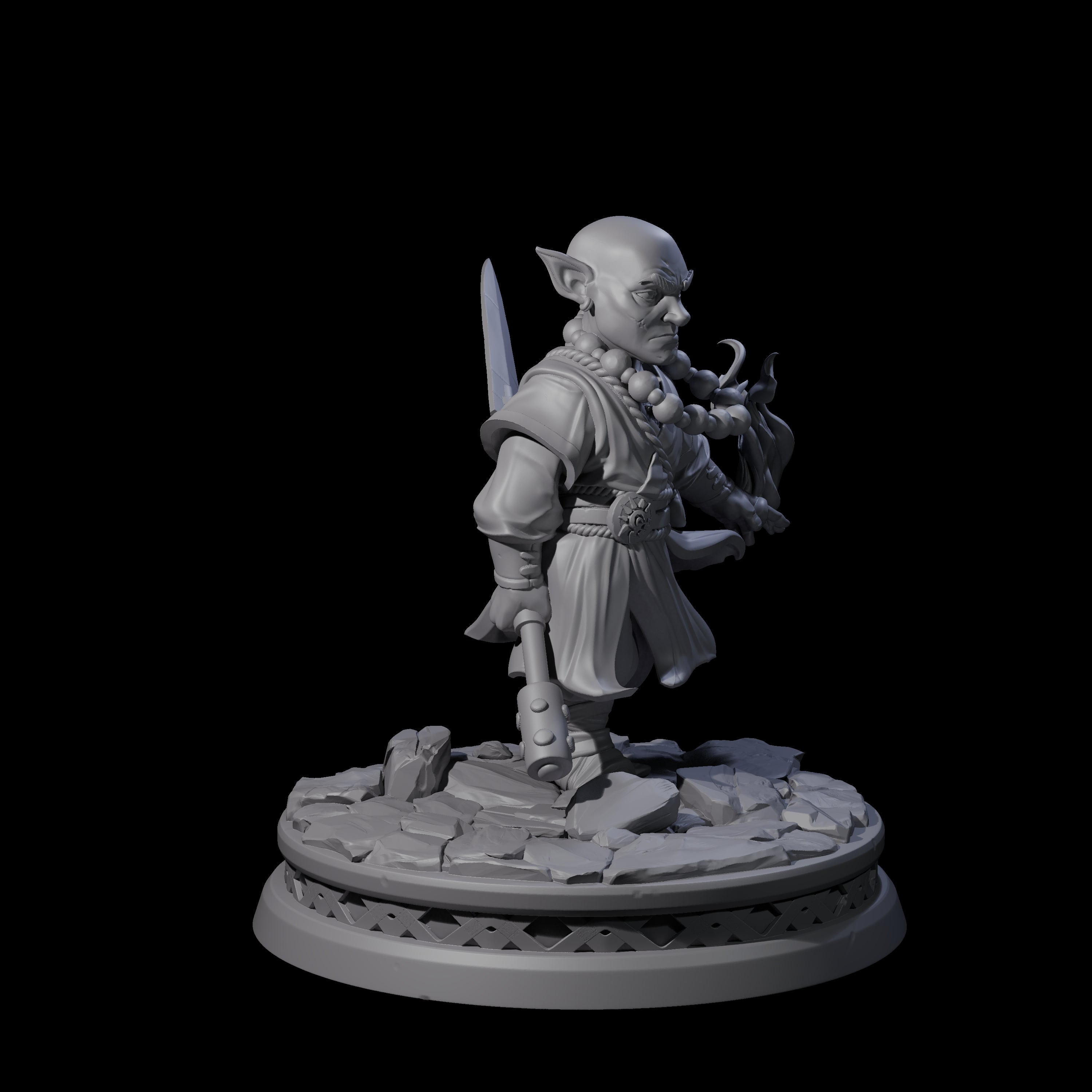 Tidy Goblin Monk Miniature for Dungeons and Dragons, Pathfinder or other TTRPGs