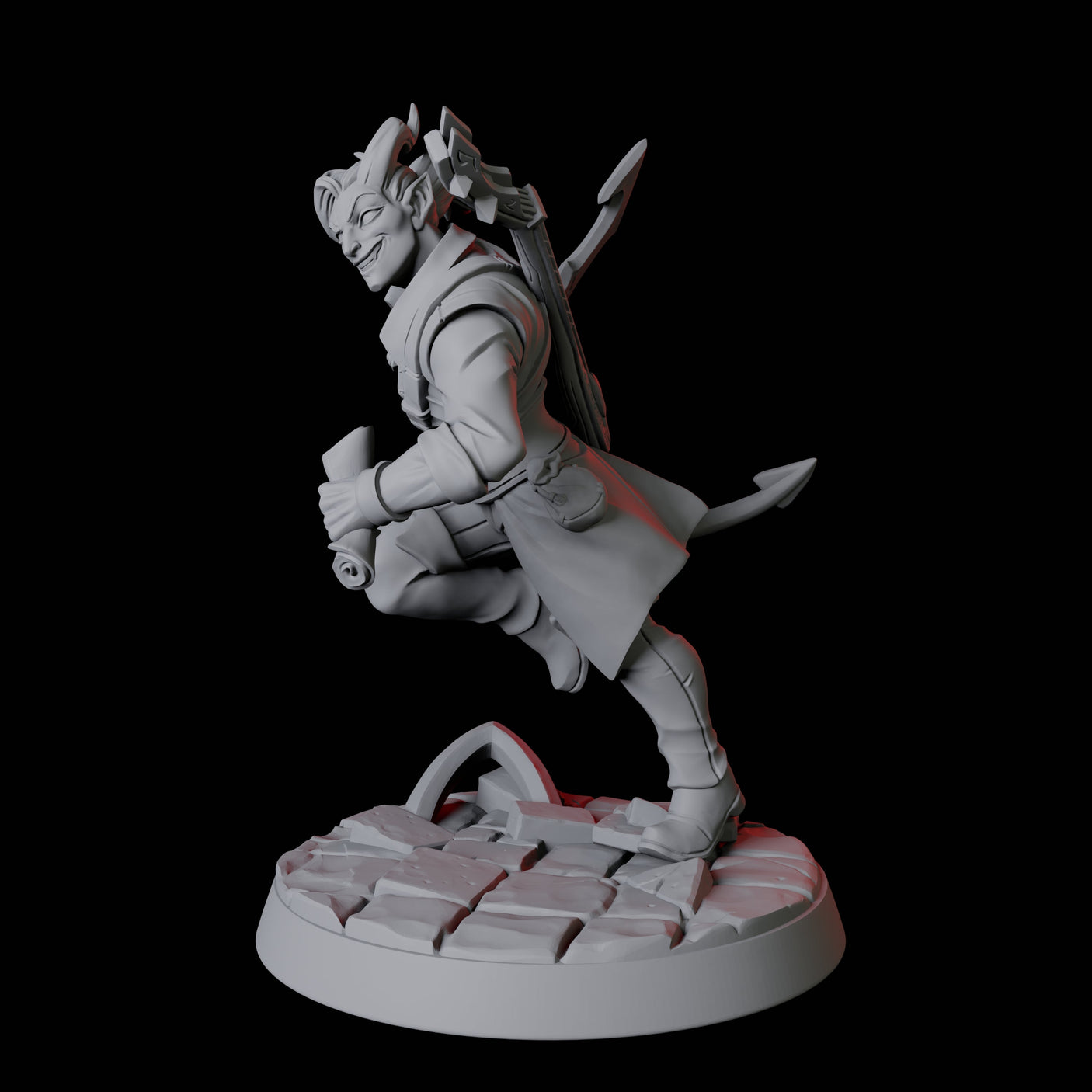 Tiefling Bard A Miniature for Dungeons and Dragons, Pathfinder or other TTRPGs
