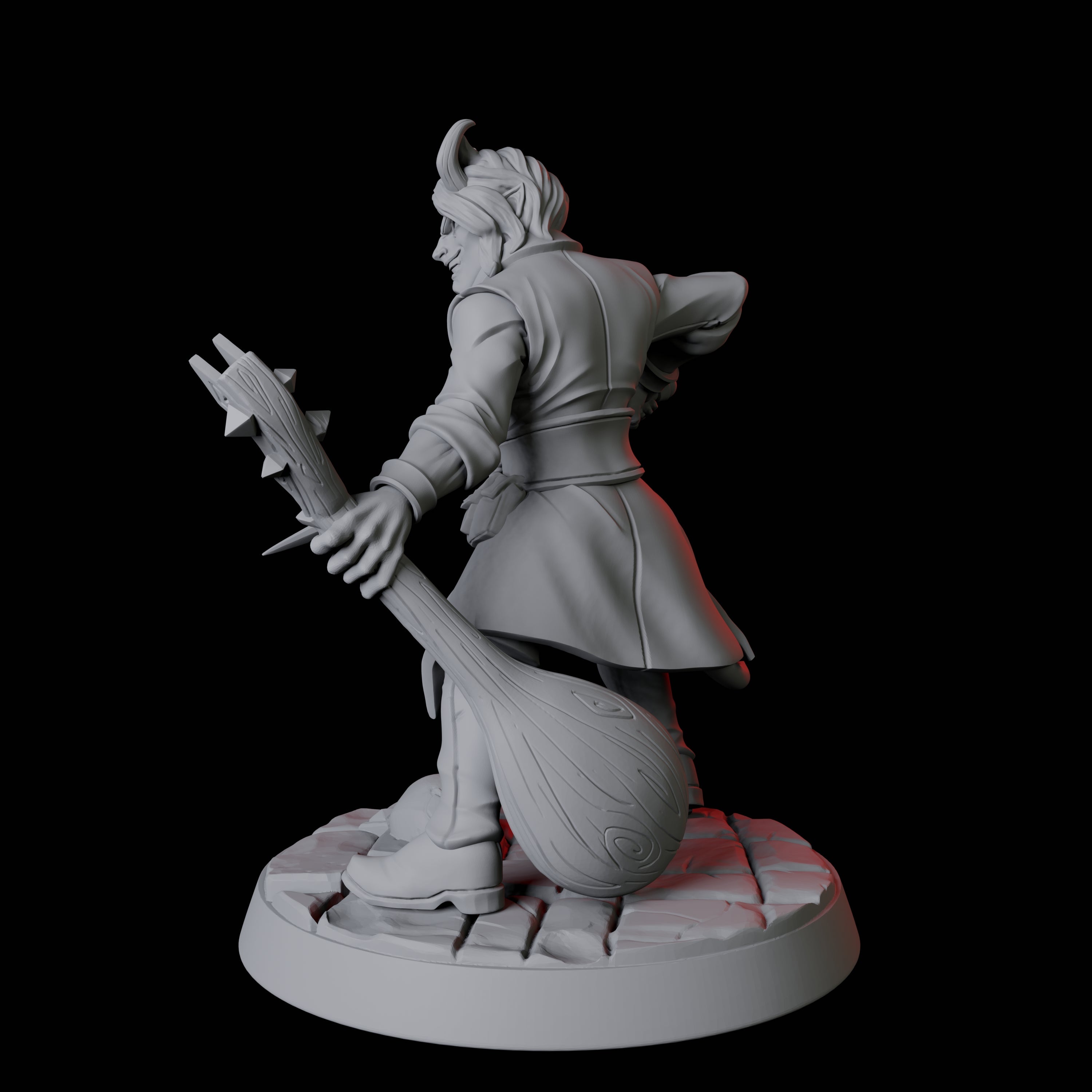 Tiefling Bard B Miniature for Dungeons and Dragons, Pathfinder or other TTRPGs