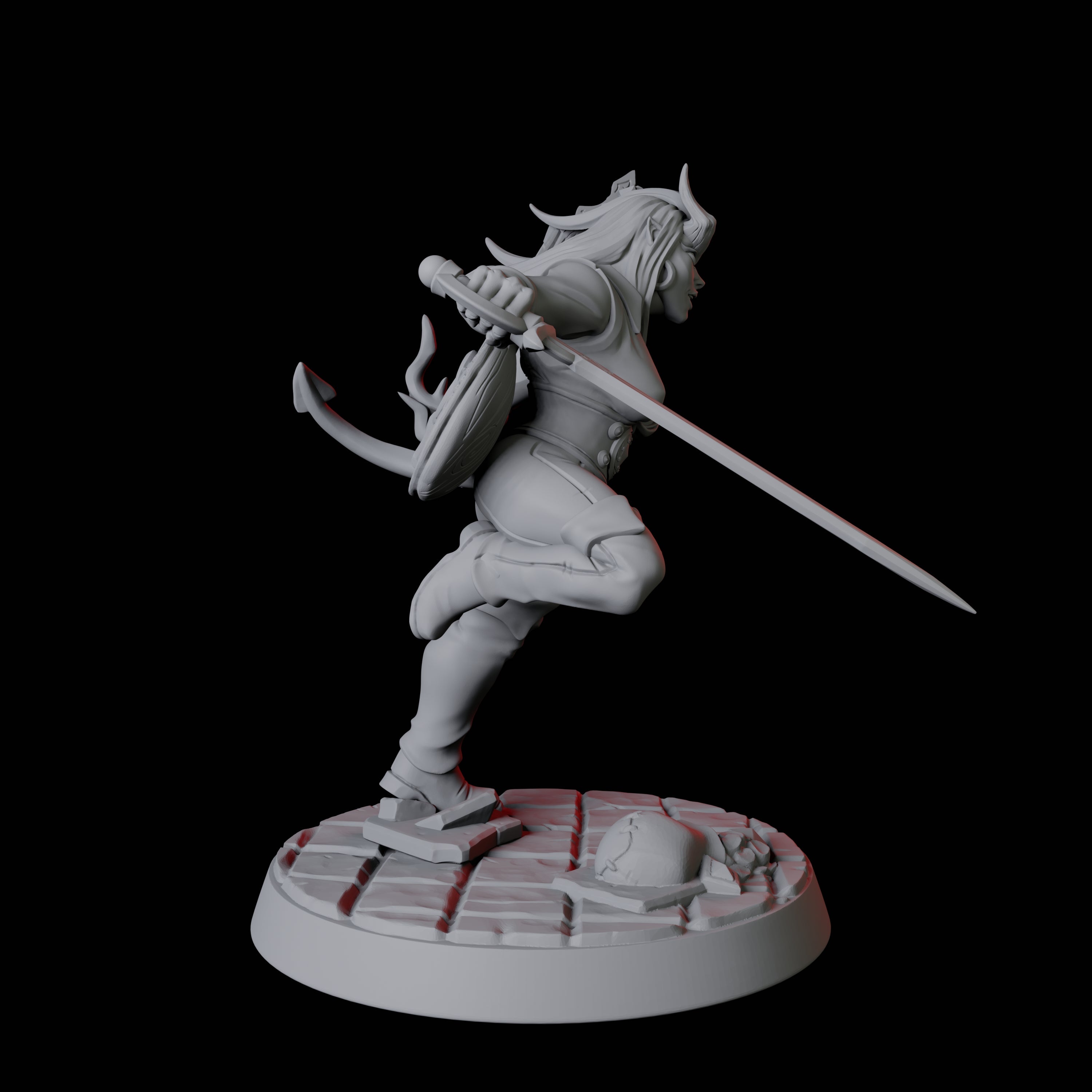 Tiefling Bard D Miniature for Dungeons and Dragons, Pathfinder or other TTRPGs