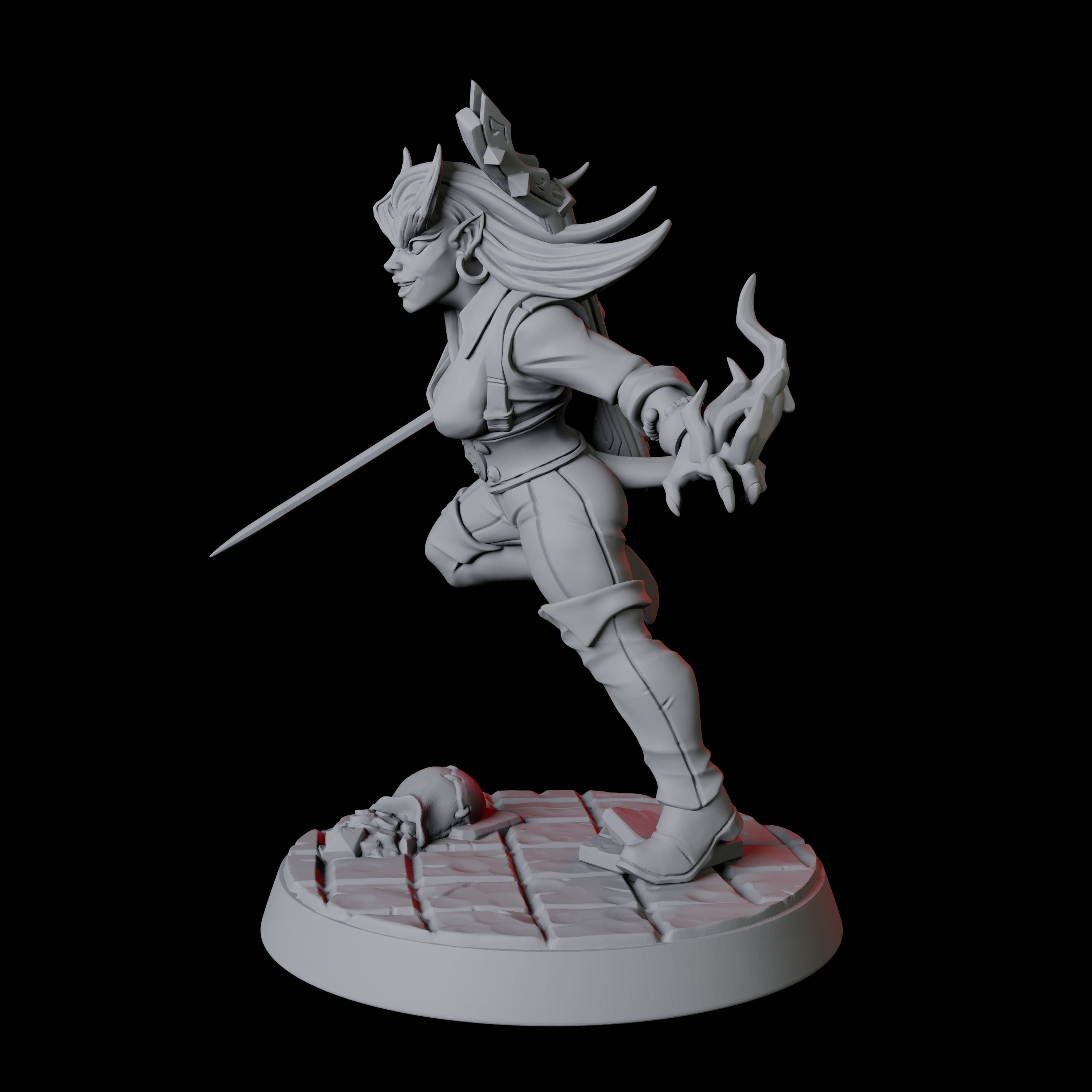 Tiefling Bard D Miniature for Dungeons and Dragons, Pathfinder or other TTRPGs