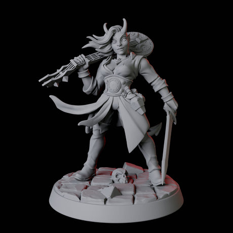 Tiefling Bard E Miniature for Dungeons and Dragons, Pathfinder or other TTRPGs
