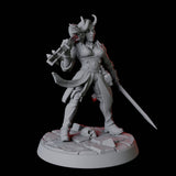 Tiefling Bard E Miniature for Dungeons and Dragons, Pathfinder or other TTRPGs