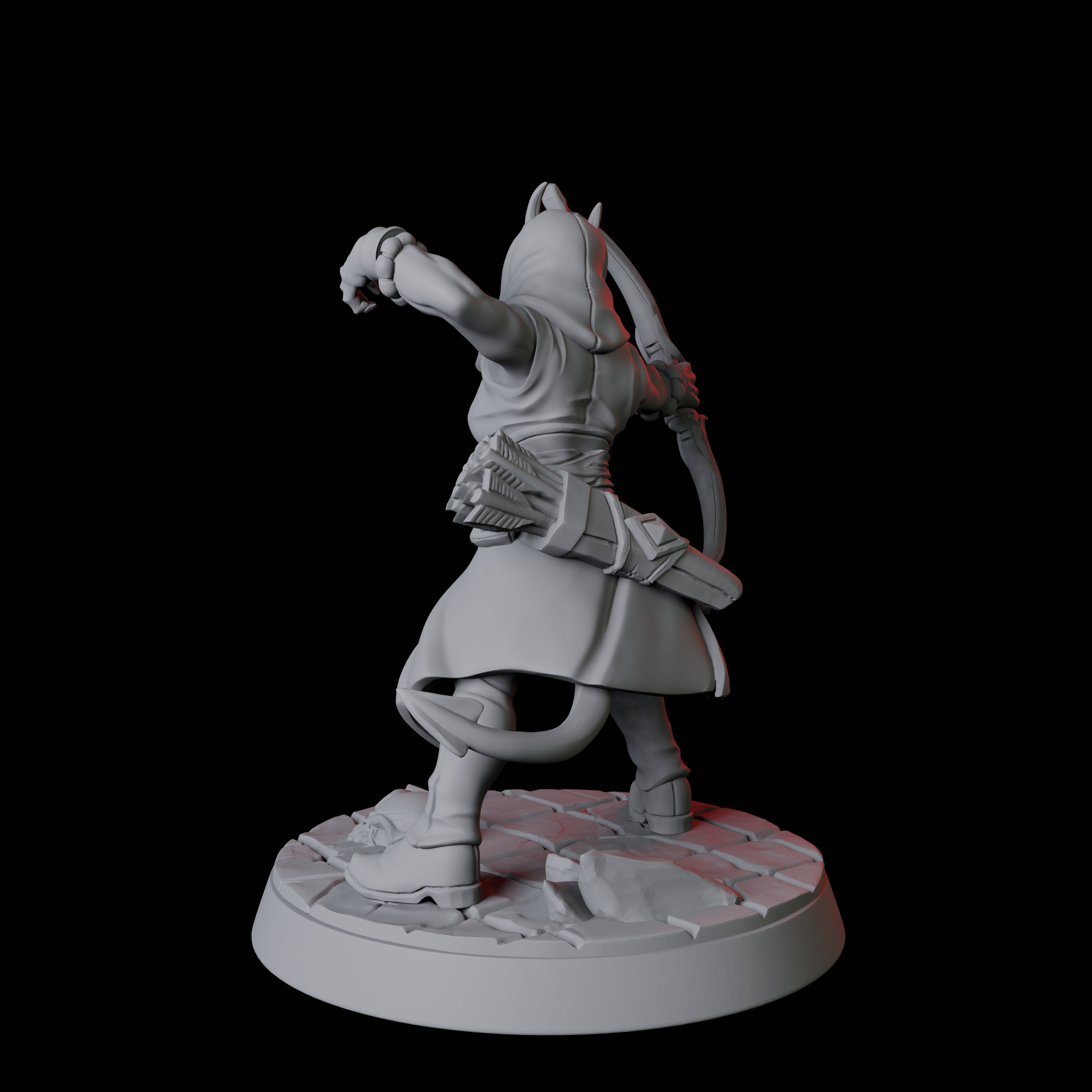 Tiefling Fighter F Miniature for Dungeons and Dragons, Pathfinder or other TTRPGs