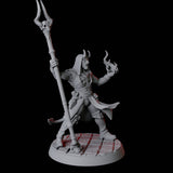 Tiefling Magic Caster C Miniature for Dungeons and Dragons, Pathfinder or other TTRPGs