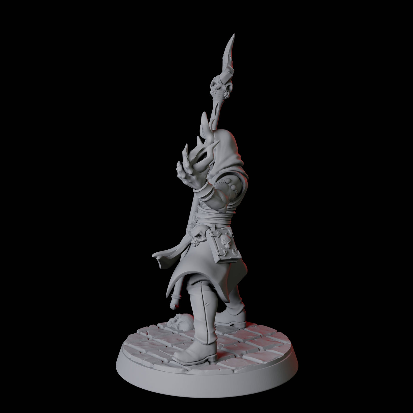 Tiefling Magic Caster C Miniature for Dungeons and Dragons, Pathfinder or other TTRPGs