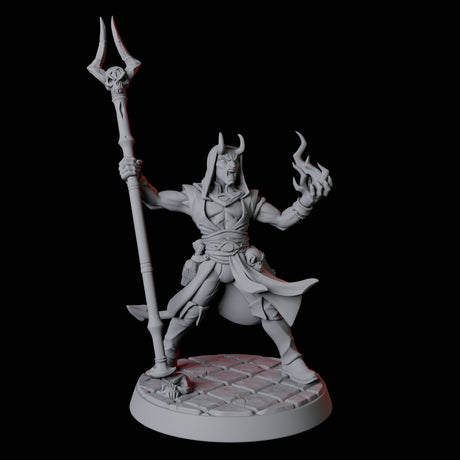 Tiefling Magic Caster C Miniature for Dungeons and Dragons, Pathfinder or other TTRPGs
