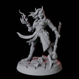Tiefling Magic Caster E Miniature for Dungeons and Dragons, Pathfinder or other TTRPGs