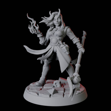 Tiefling Magic Caster E Miniature for Dungeons and Dragons, Pathfinder or other TTRPGs