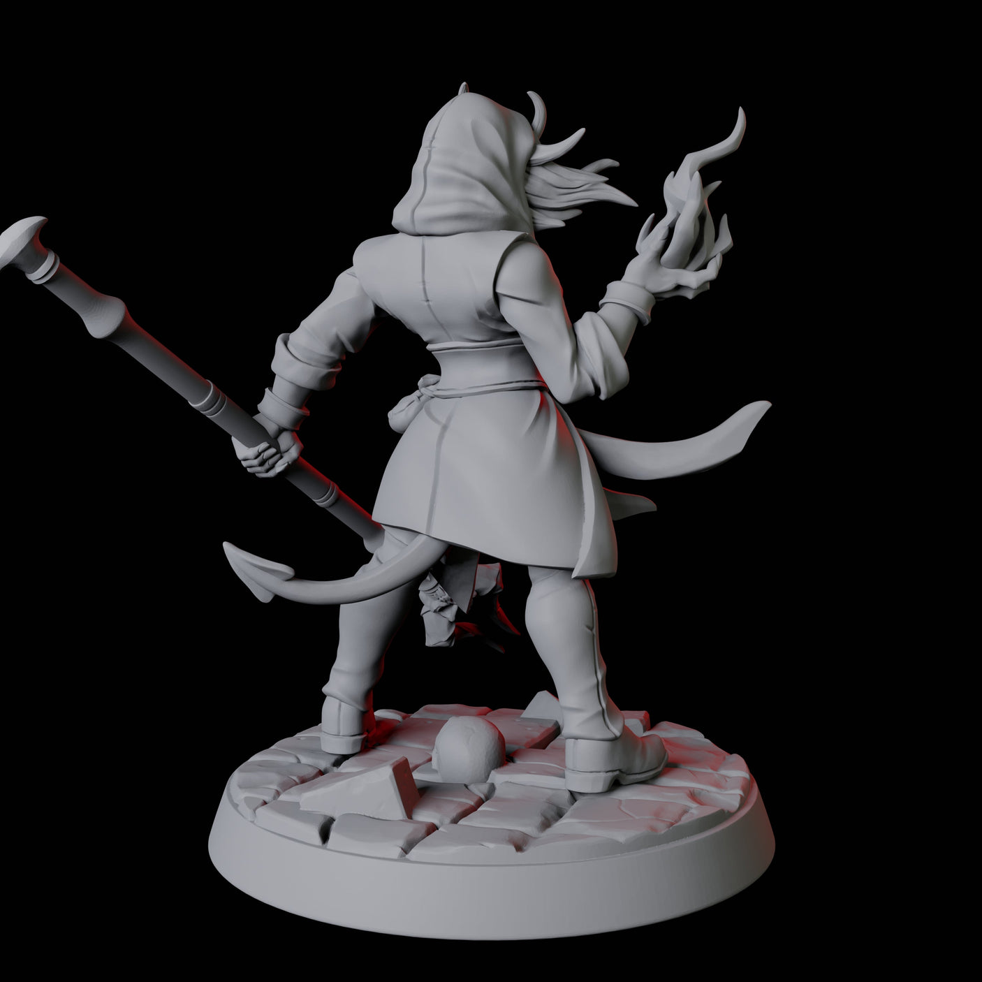 Tiefling Magic Caster E Miniature for Dungeons and Dragons, Pathfinder or other TTRPGs