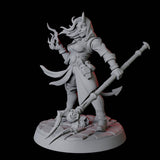 Tiefling Magic Caster E Miniature for Dungeons and Dragons, Pathfinder or other TTRPGs