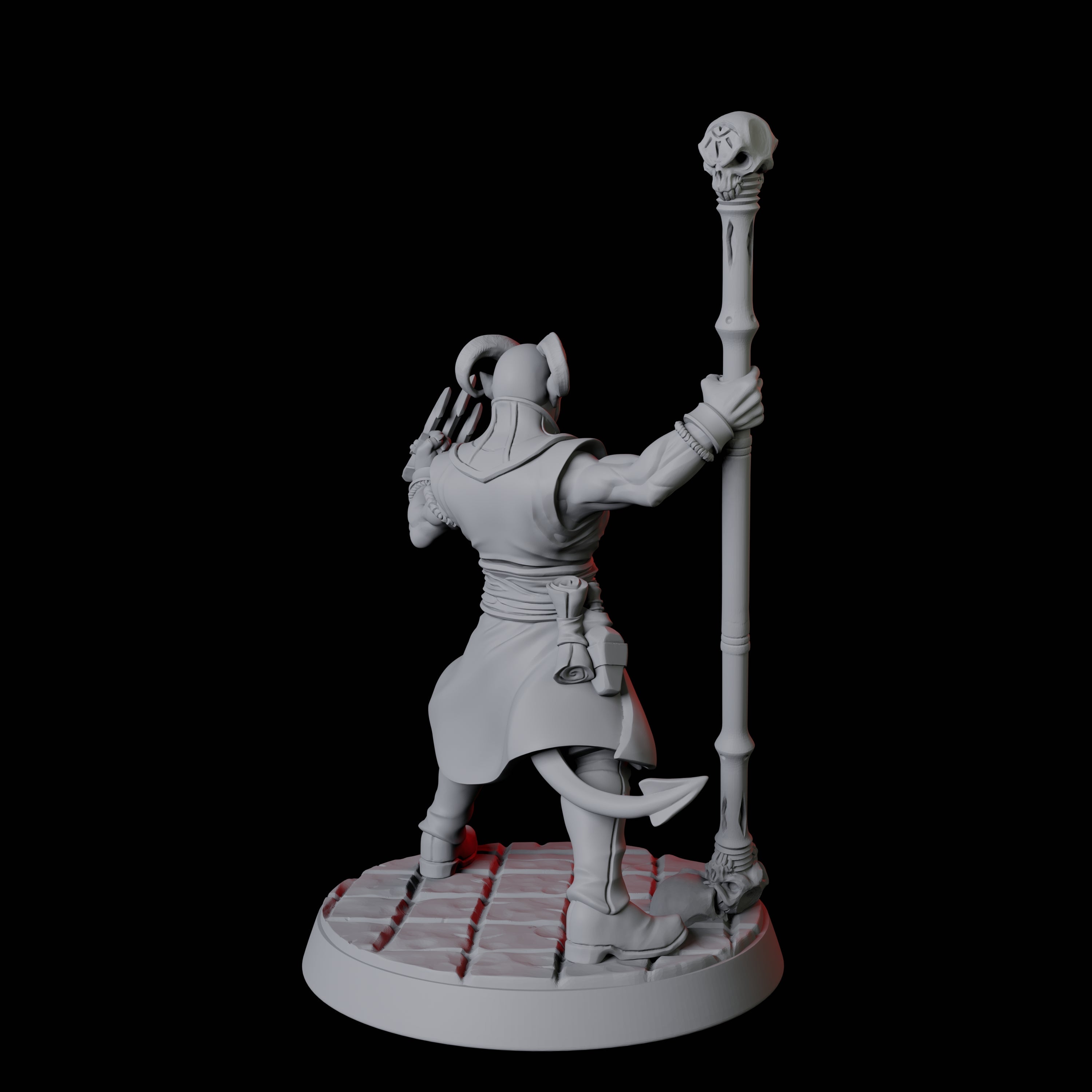 Tiefling Monk C Miniature for Dungeons and Dragons, Pathfinder or other TTRPGs