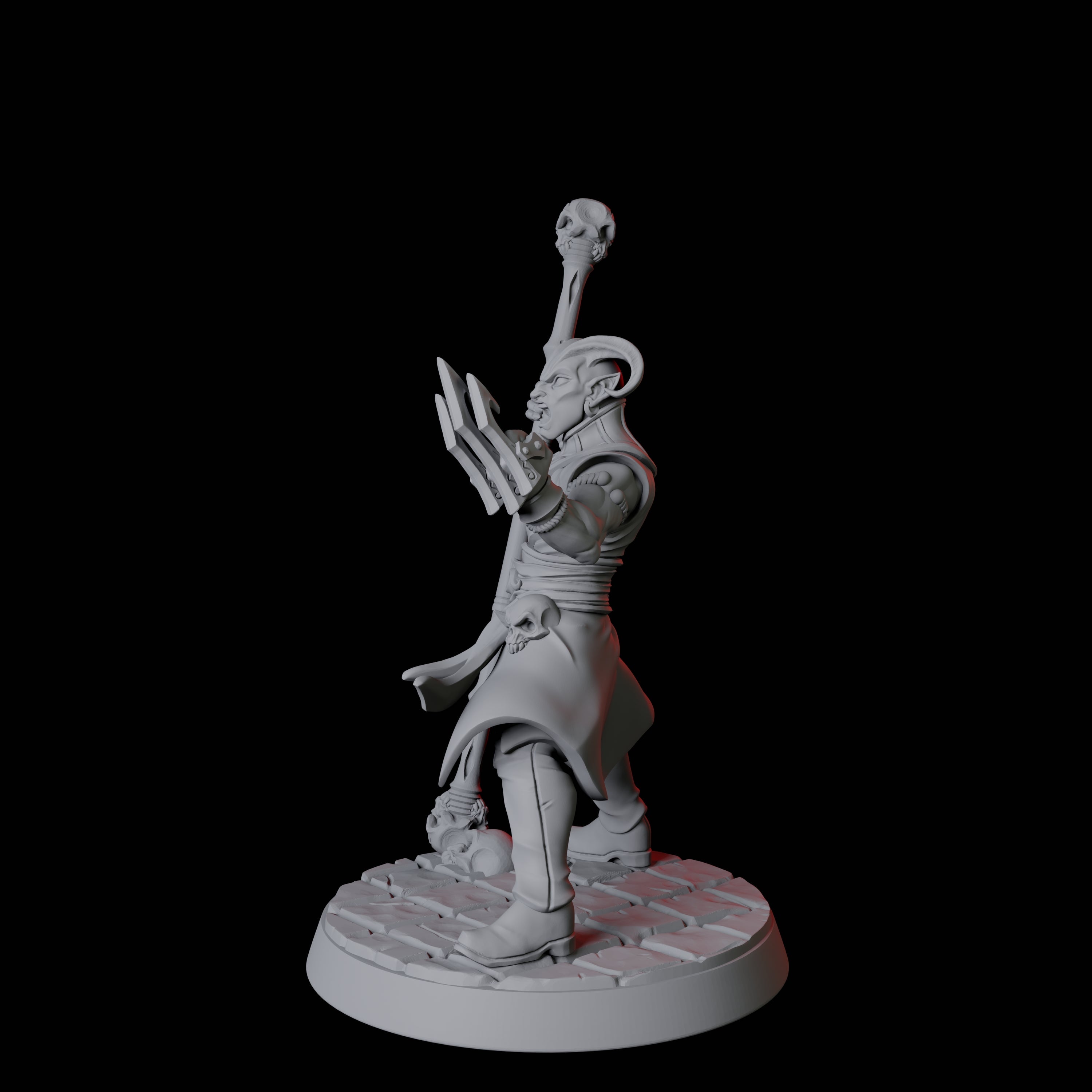 Tiefling Monk C Miniature for Dungeons and Dragons, Pathfinder or other TTRPGs