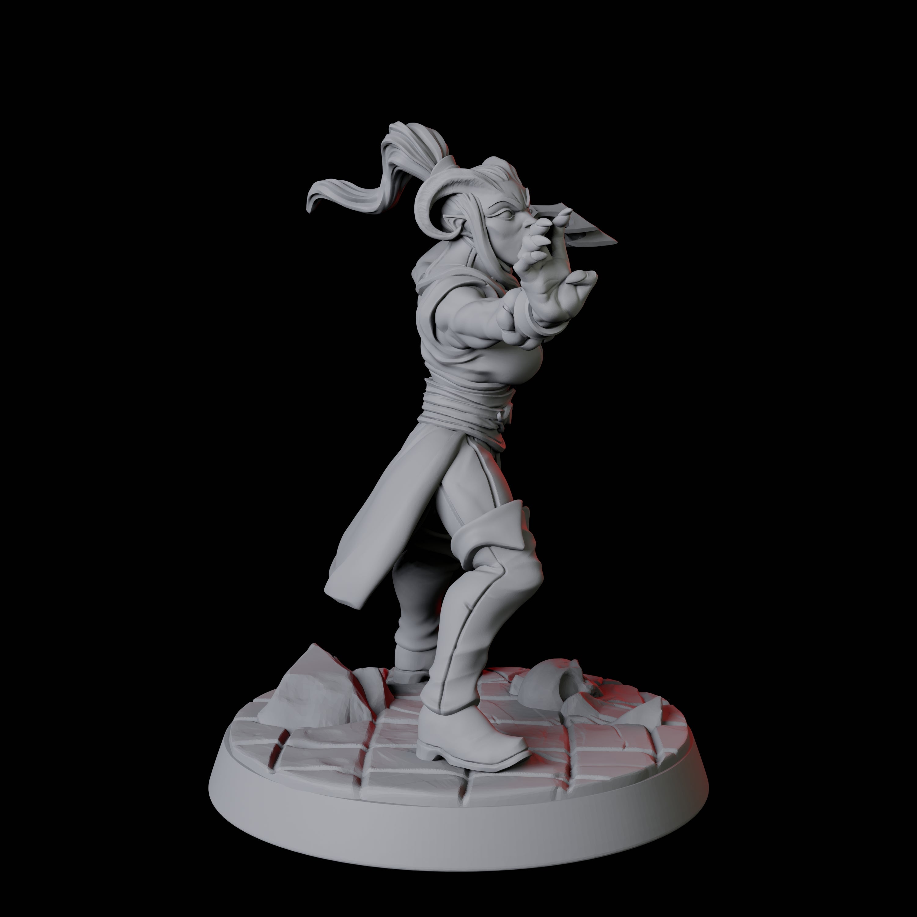 Tiefling Monk F Miniature for Dungeons and Dragons, Pathfinder or other TTRPGs