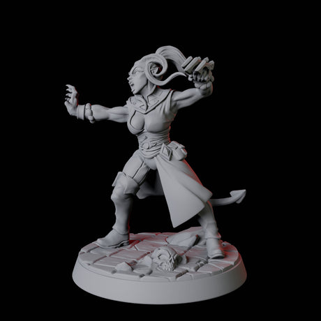 Tiefling Monk F Miniature for Dungeons and Dragons, Pathfinder or other TTRPGs