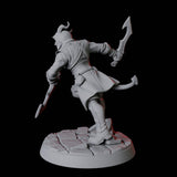 Tiefling Rogue A Miniature for Dungeons and Dragons, Pathfinder or other TTRPGs
