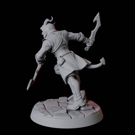 Tiefling Rogue A Miniature for Dungeons and Dragons, Pathfinder or other TTRPGs