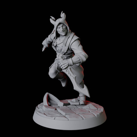 Tiefling Rogue A Miniature for Dungeons and Dragons, Pathfinder or other TTRPGs