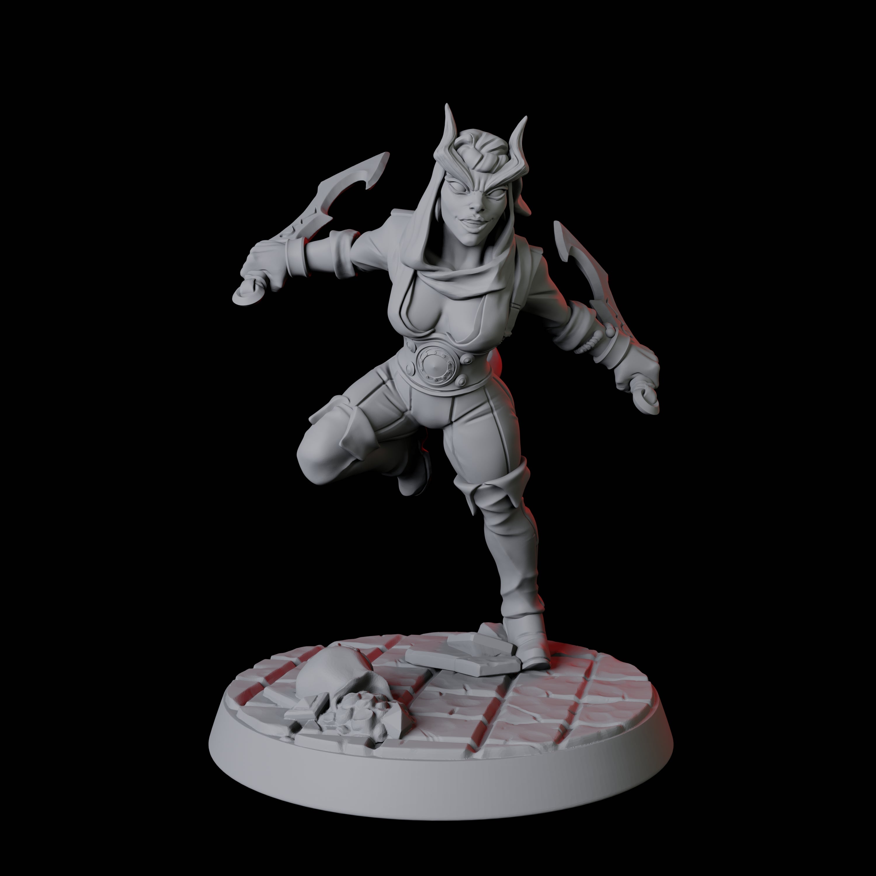 Tiefling Rogue D Miniature for Dungeons and Dragons, Pathfinder or other TTRPGs