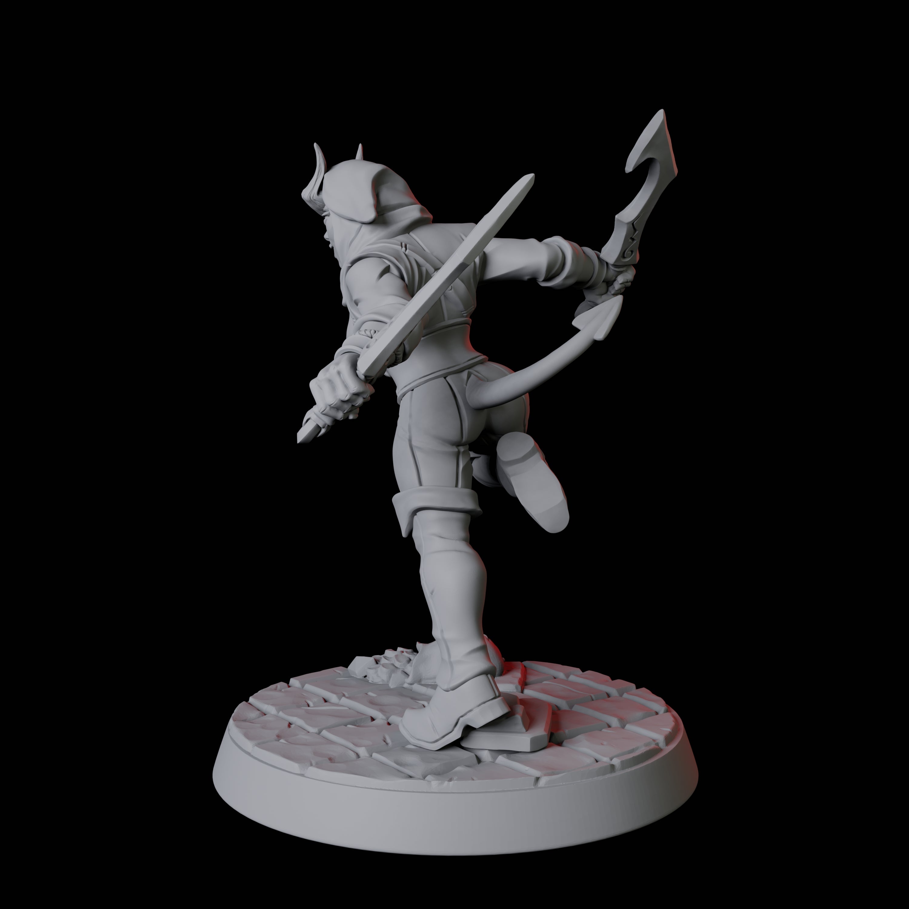 Tiefling Rogue D Miniature for Dungeons and Dragons, Pathfinder or other TTRPGs