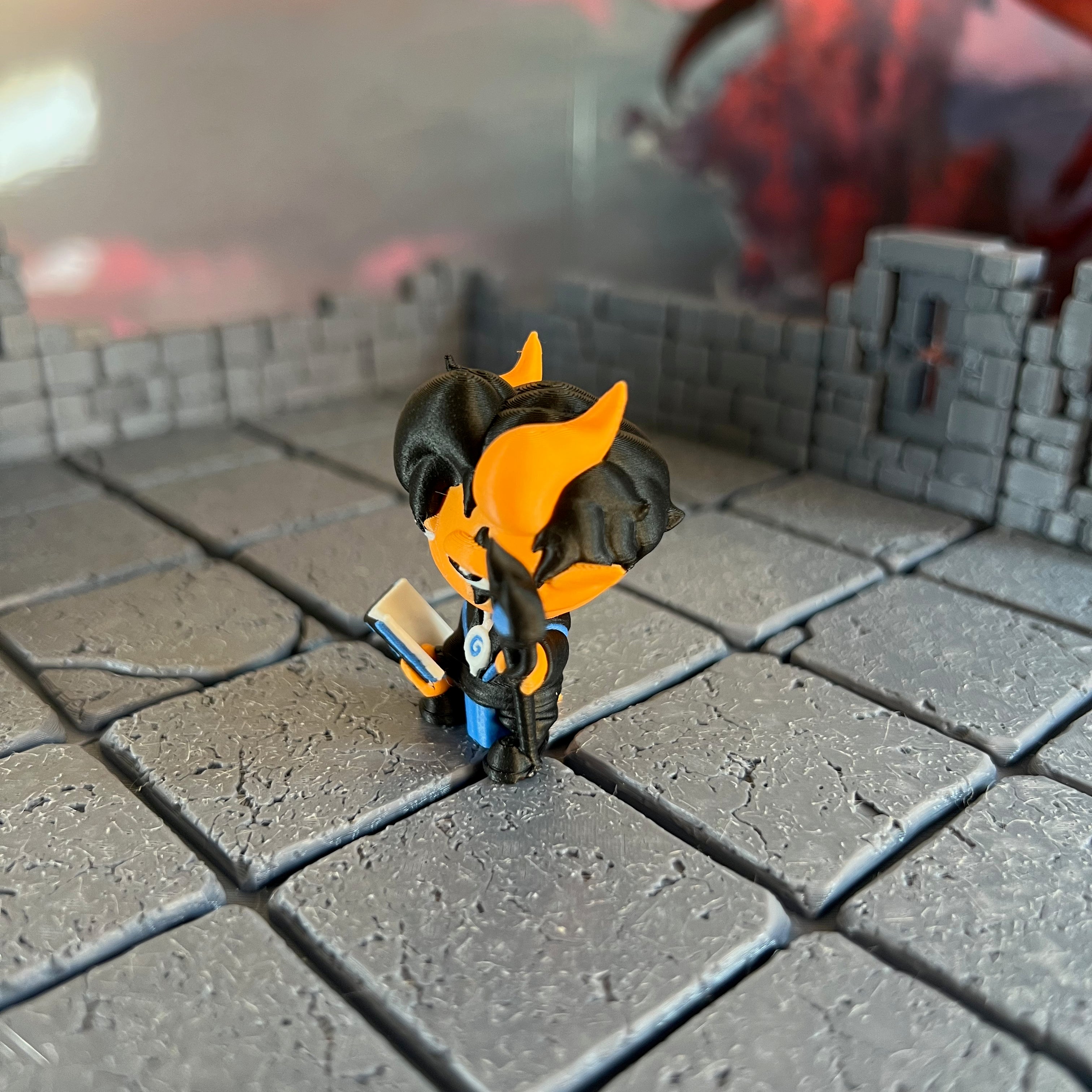 Tiefling Warlock Apprentice Wizard Sorcerer Multicolour Table Ready Miniature Miniature for Dungeons and Dragons, Pathfinder or other TTRPGs