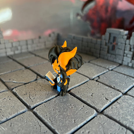 Tiefling Warlock Apprentice Wizard Sorcerer Multicolour Table Ready Miniature Miniature for Dungeons and Dragons, Pathfinder or other TTRPGs