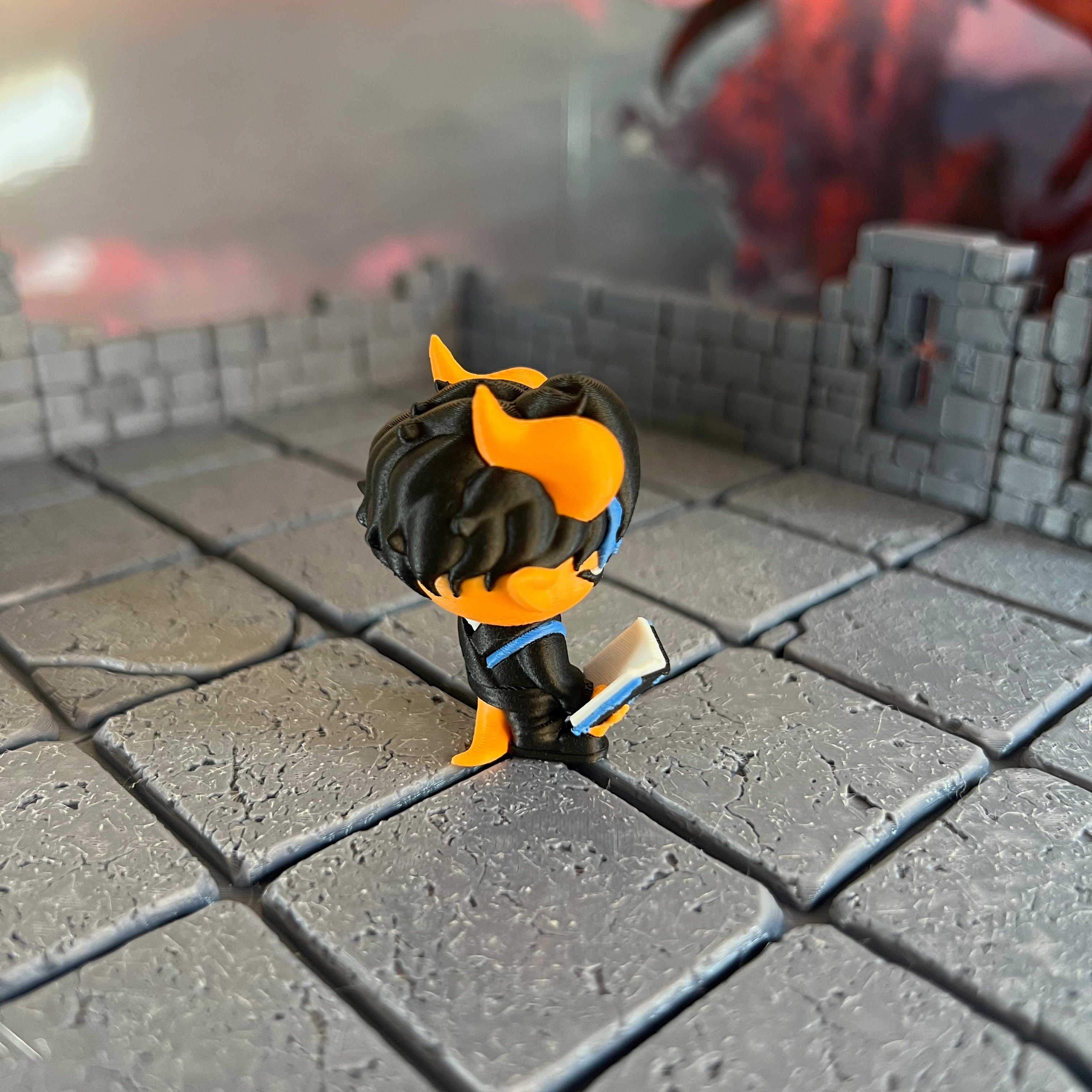 Tiefling Warlock Apprentice Wizard Sorcerer Multicolour Table Ready Miniature Miniature for Dungeons and Dragons, Pathfinder or other TTRPGs