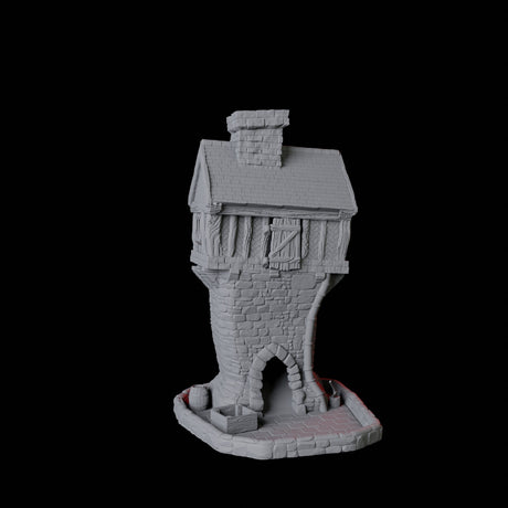 Tiled Cottage Dice Tower Miniature for Dungeons and Dragons, Pathfinder or other TTRPGs