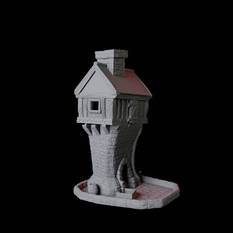 Tiled Cottage Dice Tower Miniature for Dungeons and Dragons, Pathfinder or other TTRPGs