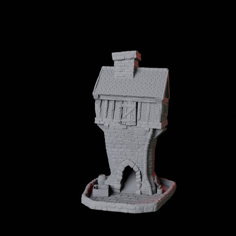 Tiled Cottage Dice Tower Miniature for Dungeons and Dragons, Pathfinder or other TTRPGs