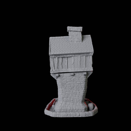 Tiled Cottage Dice Tower Miniature for Dungeons and Dragons, Pathfinder or other TTRPGs