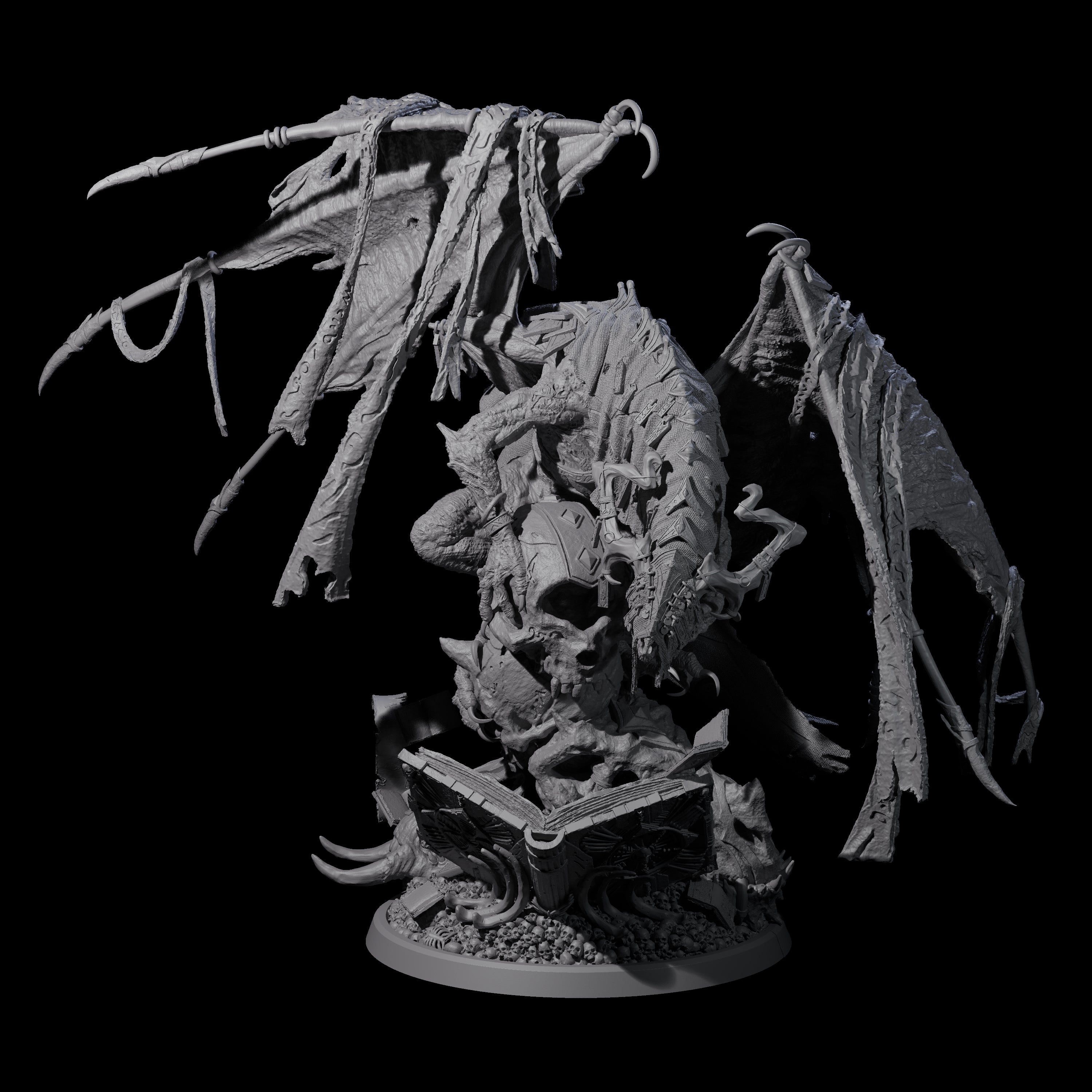 Tome Dragon - Horder of Knowledge Miniature for Dungeons and Dragons, Pathfinder or other TTRPGs