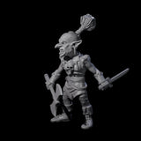 Tooled Up Goblin Barbarian Miniature for Dungeons and Dragons, Pathfinder or other TTRPGs