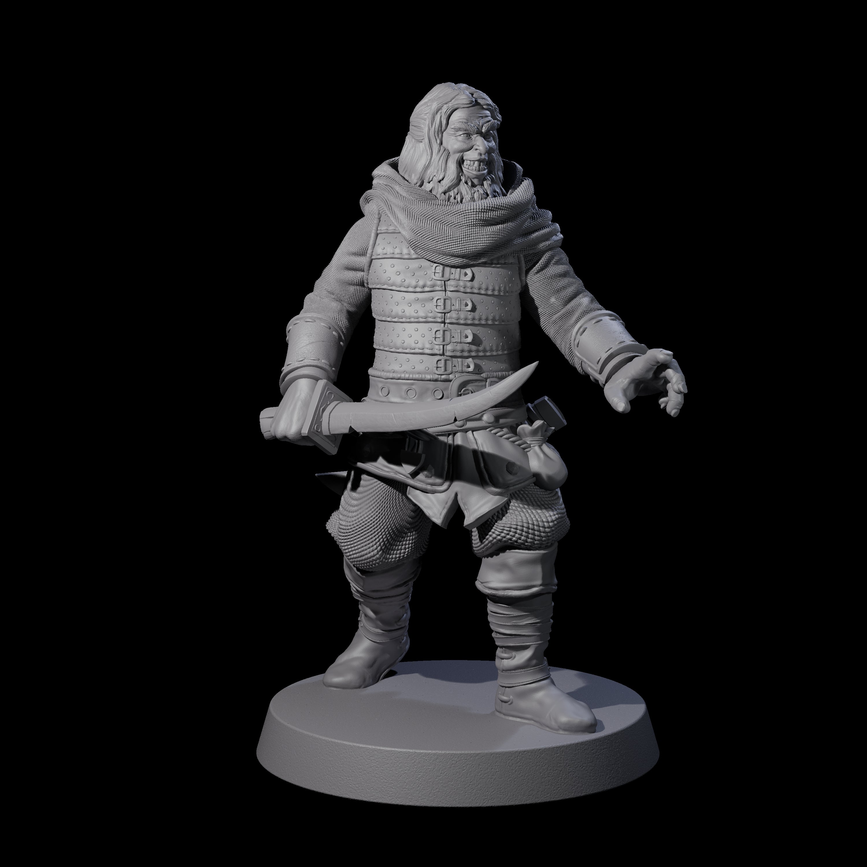 Toothy Bandit B Miniature for Dungeons and Dragons, Pathfinder or other TTRPGs