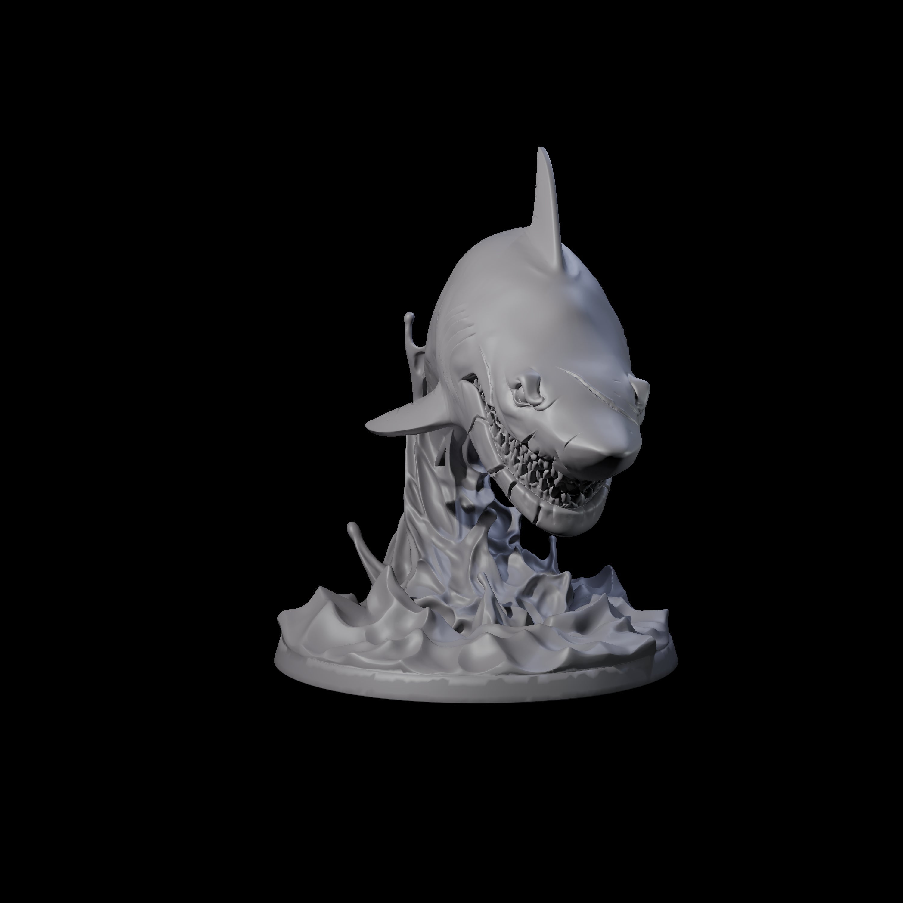 Toothy Giant Shark A Miniature for Dungeons and Dragons, Pathfinder or other TTRPGs