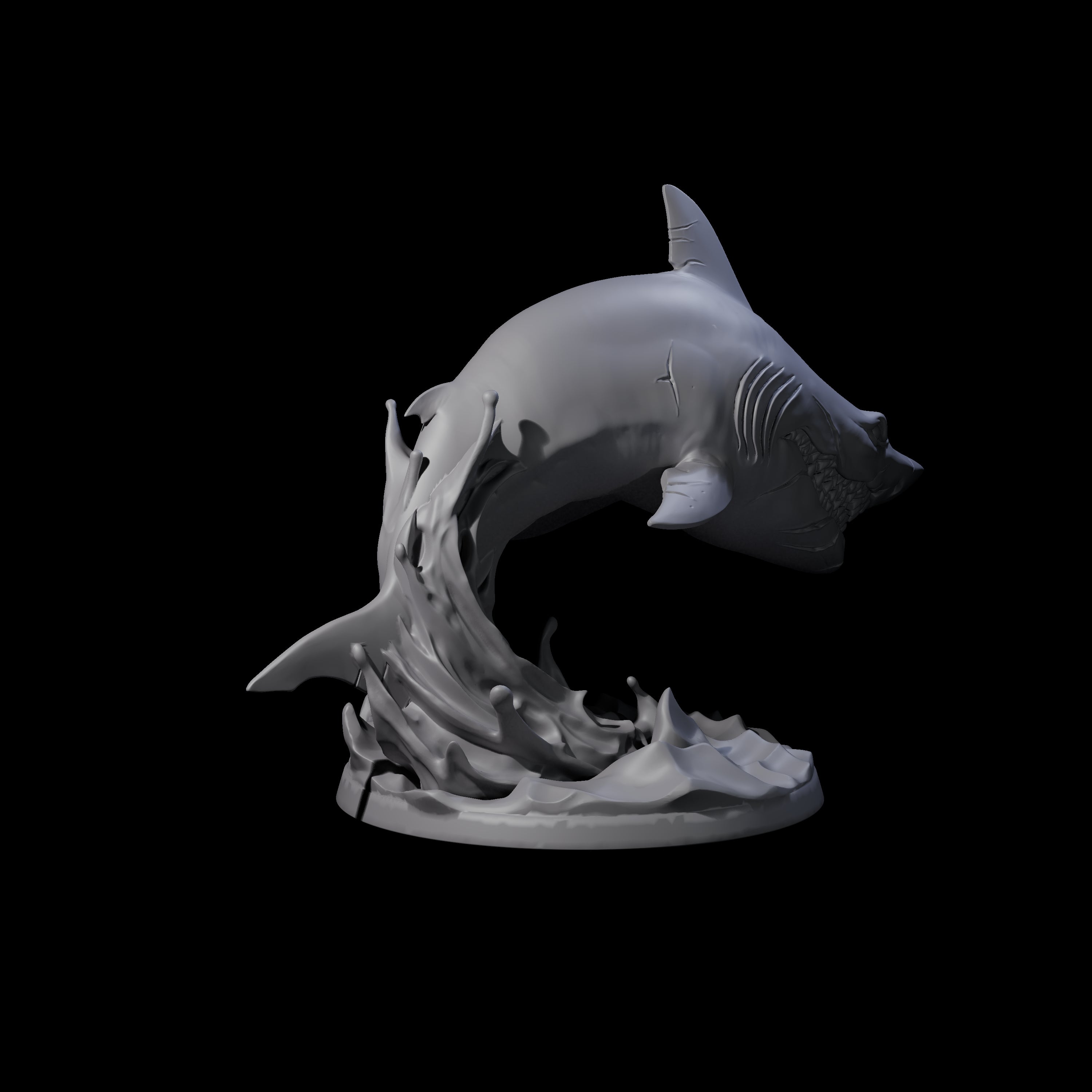 Toothy Giant Shark A Miniature for Dungeons and Dragons, Pathfinder or other TTRPGs