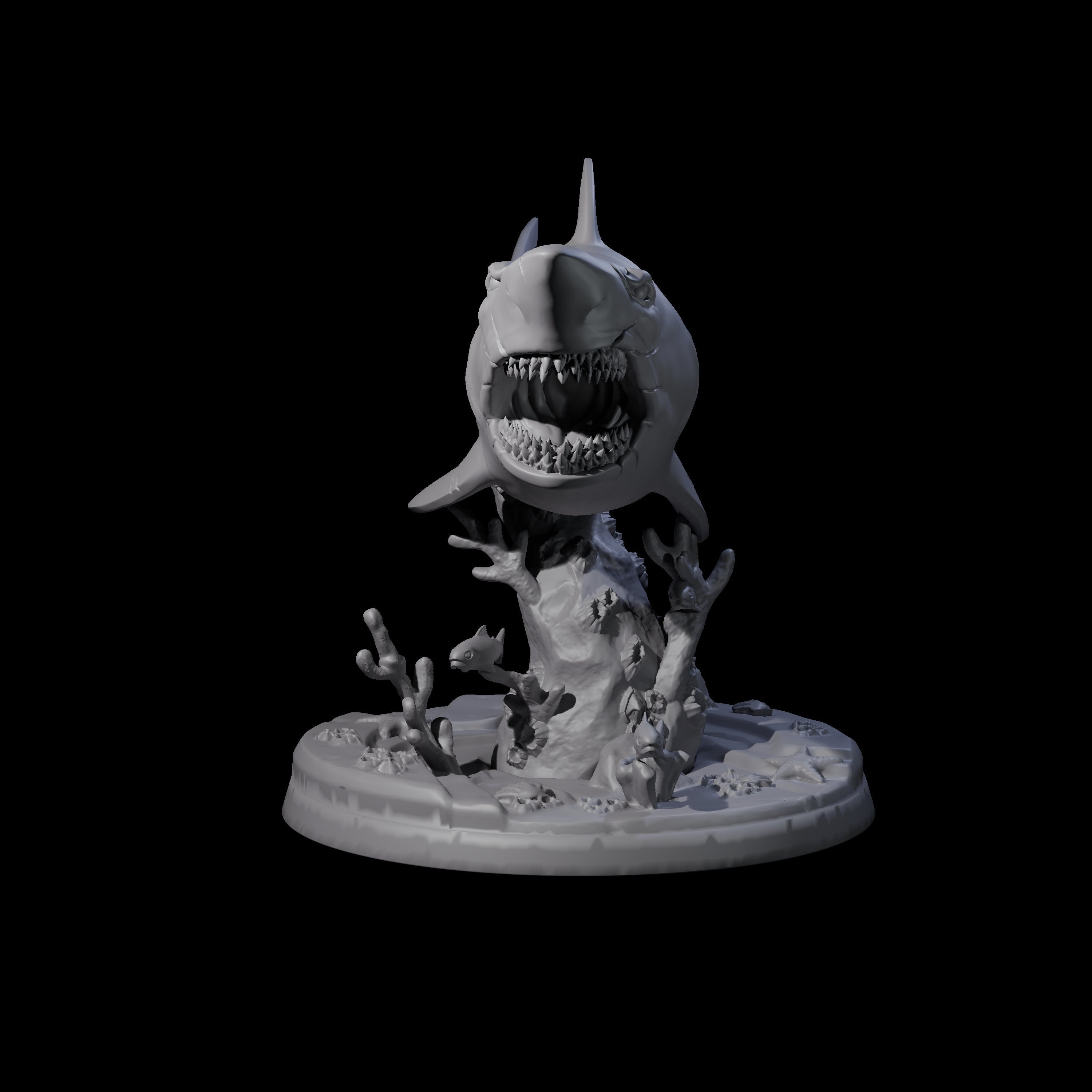 Toothy Giant Shark B Miniature for Dungeons and Dragons, Pathfinder or other TTRPGs