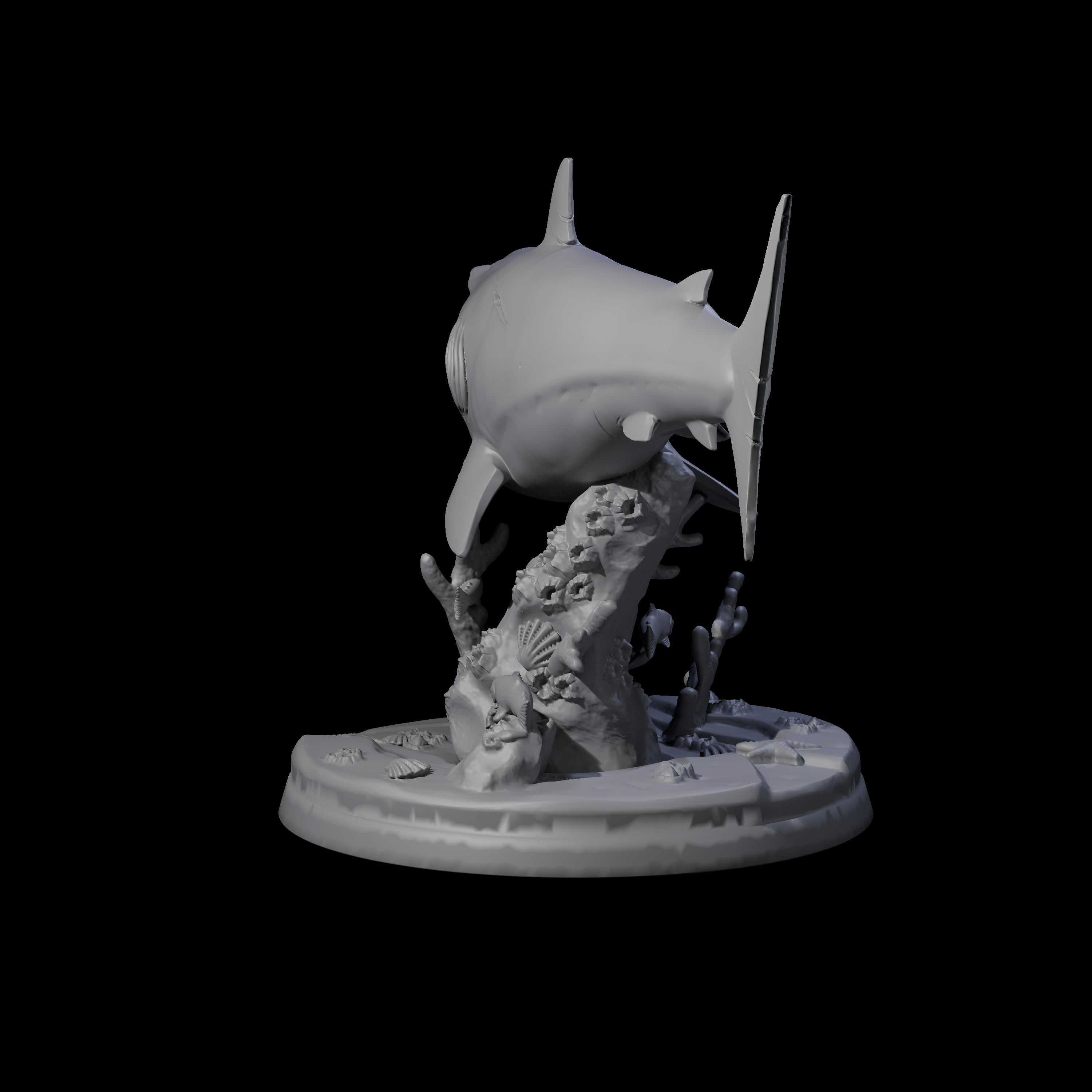 Toothy Giant Shark B Miniature for Dungeons and Dragons, Pathfinder or other TTRPGs